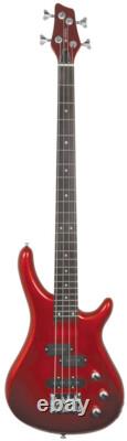 Electric Bass Guitar 4 String Metallic Red