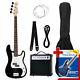 Electric Bass Guitar Black Preci Pb-style Pack Amplifier Combo Strap Bag String
