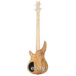 Electric Bass Guitar Burly Wood with Carry Case Strap Cord Plectrum NEW