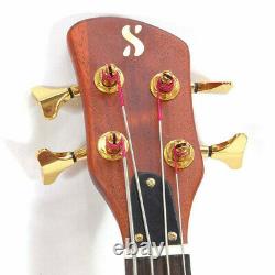 Electric Bass Guitar Curved Top and back Active pickups Nickel frets by SX