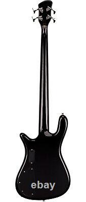 Electric Bass Guitar Curved body in Black gloss finish Powered pickups by SX
