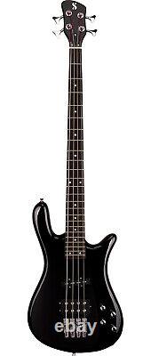 Electric Bass Guitar Curved body in Black gloss finish Powered pickups by SX