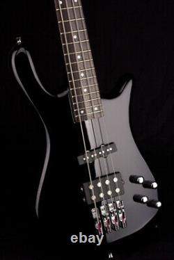 Electric Bass Guitar Curved body in Black gloss finish Powered pickups by SX