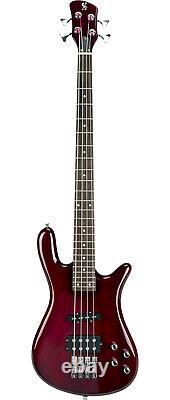 Electric Bass Guitar Curved body in Wine Red gloss finish Powered pickups by SX