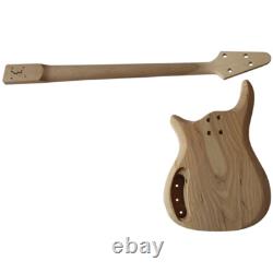 Electric Bass Guitar DIY Kit Coban Guitars SE901 Ash Body Spalted Maple