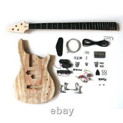 Electric Bass Guitar DIY Kit Coban Guitars SE901 Ash Body Spalted Maple