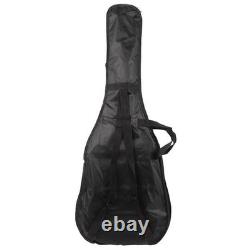 Electric Bass Guitar, GIB Full Size 4 String Black, Adjustable Electric Acoustic
