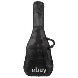 Electric Bass Guitar Gloss Black with Carry Case Strap Cord Plectrum NEW