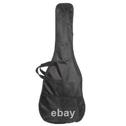 Electric Bass Guitar Gloss Black with Carry Case Strap Cord Plectrum NEW