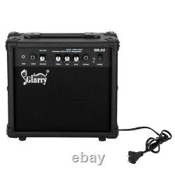 Electric Bass Guitar Kit Black with Carry Case Strap Cord Plectrum NEW