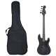 Electric Bass Guitar Matt Black Finish, Solid Sycamore And Birch Wood P4a1