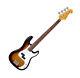 Electric Bass Guitar Pb Style Double Cutaway In Sunburst With Gig Bag By Sx