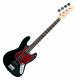 Electric Bass Guitar Vintage 70's Style Jazz Jb-style 4 String Pickup Black Red