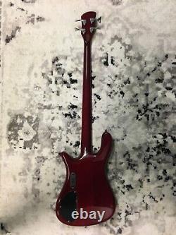 Electric Bass Guitar by SX Arched Body in Wine Red Finish