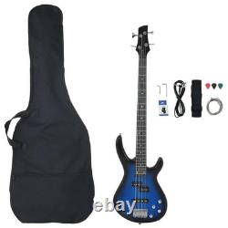 Electric Bass Guitar for Beginner with Bag Blue and Black 4/4 46