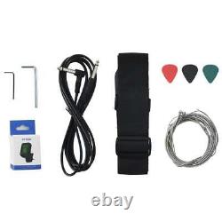 Electric Bass Guitar for Beginner with Bag Brown and White 4/4 46