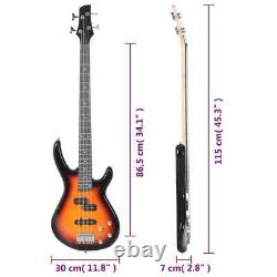 Electric Bass Guitar for Beginners with Bag Full Size 4/4 inches R1H8