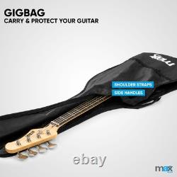 Electric Bass Guitar with Amplifier, Stand, Footrest, Strap, Bag GigKit Sunburst