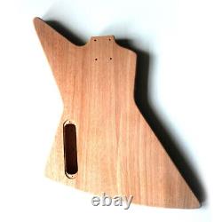 Electric Guitar DIY Kit EXP Bass Bolt on Neck Mahogany Body Chrome Hardware