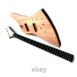 Electric Guitar DIY Kit EXP Bass Bolt on Neck Mahogany Body Chrome Hardware