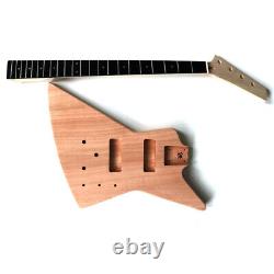 Electric Guitar DIY Kit EXP Bass Bolt on Neck Mahogany Body Chrome Hardware