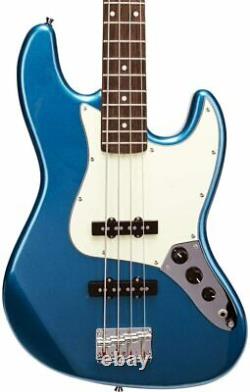 Electric Solid Body Bass Guitar JB style in Blue with Gig Bag by SX