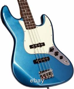 Electric Solid Body Bass Guitar JB style in Blue with Gig Bag by SX