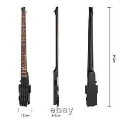 Electric Travel Headless Bass WithGig Bag Black Color The Worlds Lightest Bass