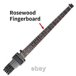 Electric Travel Headless Bass WithGig Bag Black Color The Worlds Lightest Bass