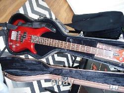 Electric bass guitar and amp