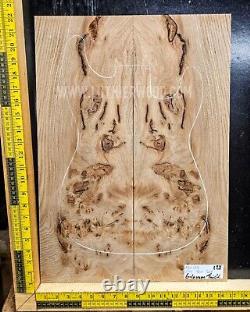 Elm Burl Guitar Top Set Bookmatched Guitar Making Bass Luthier Wood Droptop