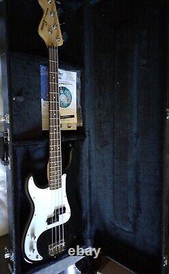 Encore Blaster Series E4 Electric 4 String Bass Guitar Black -Hard Case And Amp