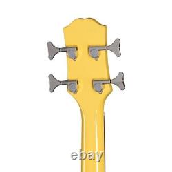Epiphone Newport Bass Sunset Yellow electric bass guitar with gig bag