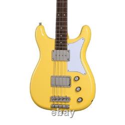 Epiphone Newport Bass Sunset Yellow electric bass guitar with gig bag