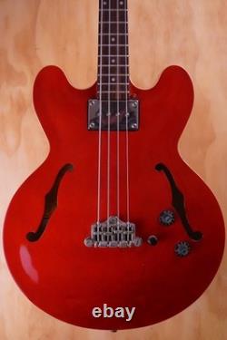 Epiphone Rivoli Semi-Hollow Electric Bass in Cherry, with Gig Bag (Used)