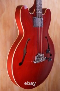 Epiphone Rivoli Semi-Hollow Electric Bass in Cherry, with Gig Bag (Used)