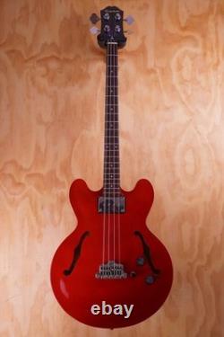 Epiphone Rivoli Semi-Hollow Electric Bass in Cherry, with Gig Bag (Used)