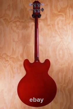 Epiphone Rivoli Semi-Hollow Electric Bass in Cherry, with Gig Bag (Used)