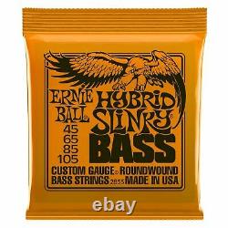 Ernie Ball Hybrid Slinky Nickel Wound Electric Bass Guitar Strings Gauge 45-105