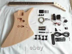 Explorer-Style Electric Bass Guitar DIY Kit