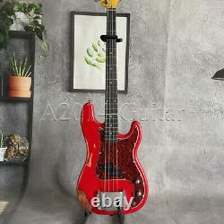 Factory 4 String Precision Electric Bass Guitar Vintage Relic Chrome Hardware