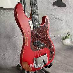 Factory 4 String Precision Electric Bass Guitar Vintage Relic Chrome Hardware