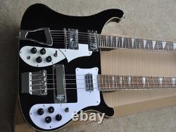Factory Custom 12+4 Strings Double Neck Electric bass Guitar Chrome hardware