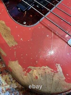 Fender 1963 Precision bass with 1972 Jazz Bass Neck Fiesta Red