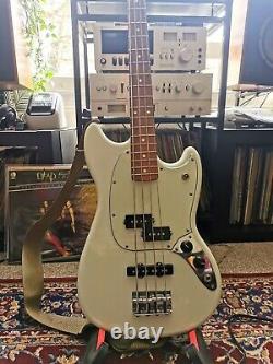 Fender 2017 Mustang Bass guitar. Sonic Blue. Short Scale. TRADES WELCOME