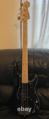 Fender 4 String Precision Bass, Black, 2022, Black Pickguard, Mods Available