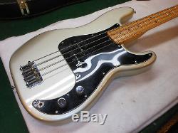 Fender American Standard Precision Electric Bass Guitar 2004 Rare Inca Silver