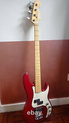 Fender American USA Deluxe Precision Bass Active 4 String Candy Apple Red