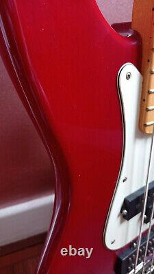 Fender American USA Deluxe Precision Bass Active 4 String Candy Apple Red