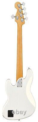 Fender American Ultra Jazz Bass V 5-string Maple Arctic Pearl + Hard Case (USED)